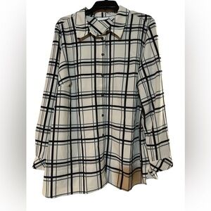NWOT Susan Graver buttondown blouse